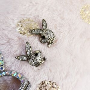 Playboy Black Eye Blingy Stud Earrings!